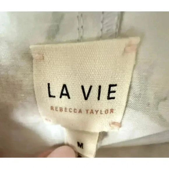 La Vie Rebecca Taylor Women’s Lidia Vine Top In Pebble  Size M - Picture 7 of 10